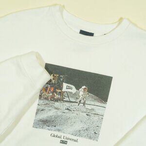 Kith Apollo Crewneck Sweatshirt Mens L White Crewneck Pullover Cotton KH2613